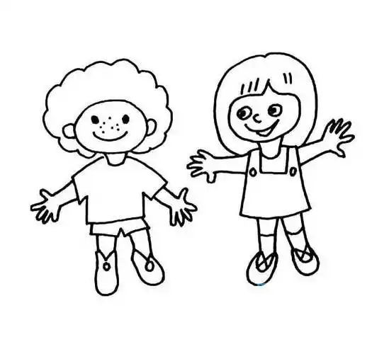 男孩女孩简笔画 男孩女孩简笔画图片
