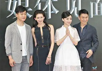 佟大为,林志玲,张静初和刘德华(左起)为首映造势.