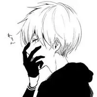 漫画头像男生帅气侧脸黑白简笔_微信头像图片大全