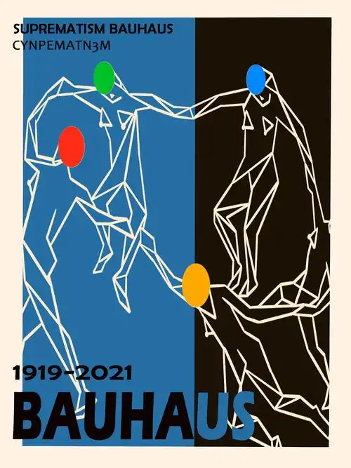 包豪斯风格创意海报|平面|海报|拿拿努力长肉 - 原创作品 - 站酷