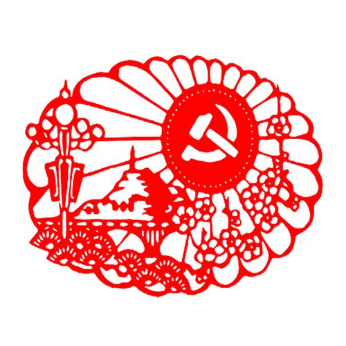 图稿七一建党主题手工刻纸素材剪纸爱国diy剪纸