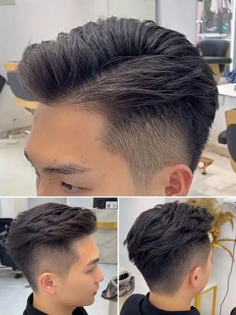 男生发型|痞帅港风侧背|免烫 90快让你的男朋友剪这种发型嘎嘎帅