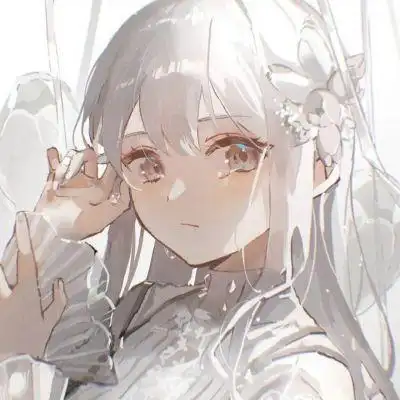 优质白毛动漫女生头像