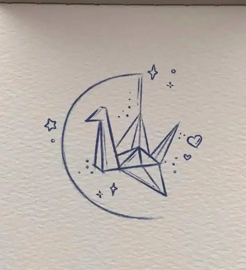 今天分享给大家的是千纸鹤的简笔画教程,希望你能喜欢.