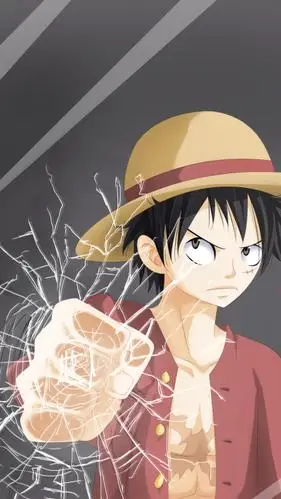 海贼王# ——『娘家出品』——路飞碎屏手机壁纸,冒险好奇心的他,是