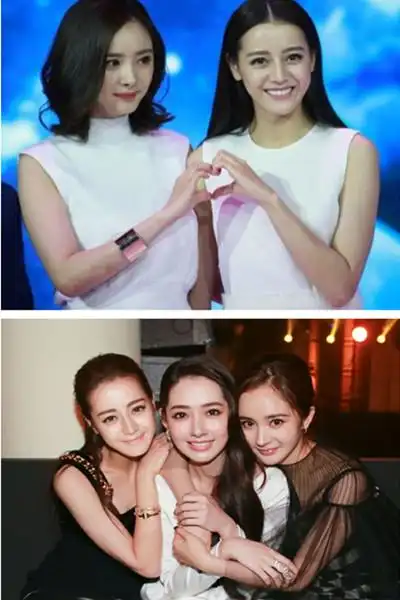 【图】迪丽热巴杨幂合照曝光 大幂幂发福长胖小胖迪依旧美丽