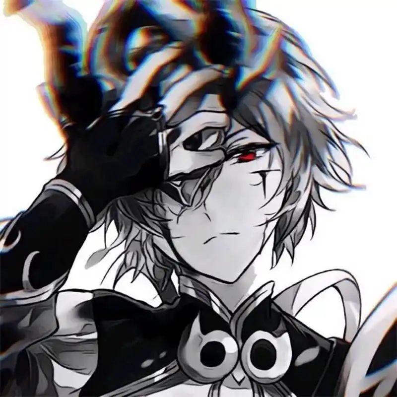 黑暗系二次元男头像