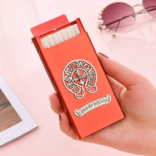 抖音快手网红女士细烟烟盒女ins收纳20支装细支超薄创意克罗心潮