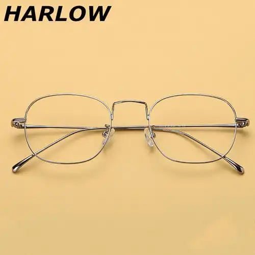 银色金属复古眼镜框男女细边圆脸近视眼镜文艺韩版潮细框眼镜架女