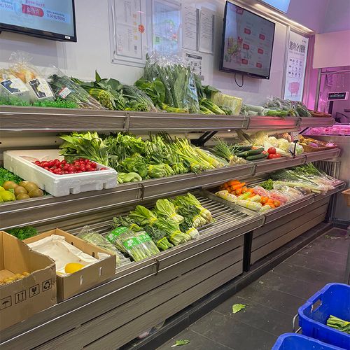 蔬菜超市收银台不锈钢果蔬生鲜大妈钱大妈展示架货架蔬菜架