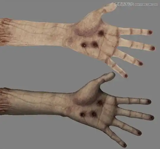 3ds max制作"受折磨的灵魂"之手拿外星布娃娃的外星人