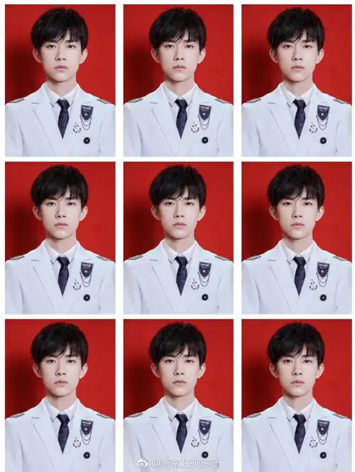 易烊千玺九宫格证件照来袭,感受一下大佬的逆天颜值