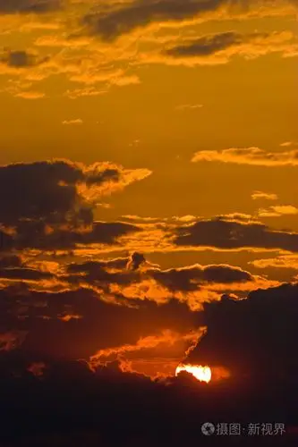 日落时薄暮晚霞黄昏