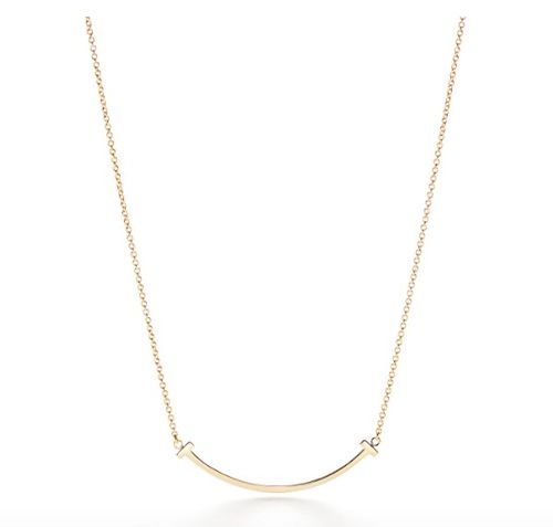 tiffany t系列18k黄金小号笑脸项链 |【s北美特拉华直发】|t smile