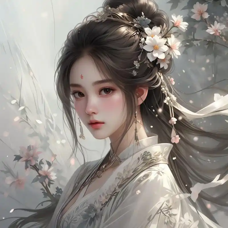 淡雅女子古风手绘头像95太绝啦!