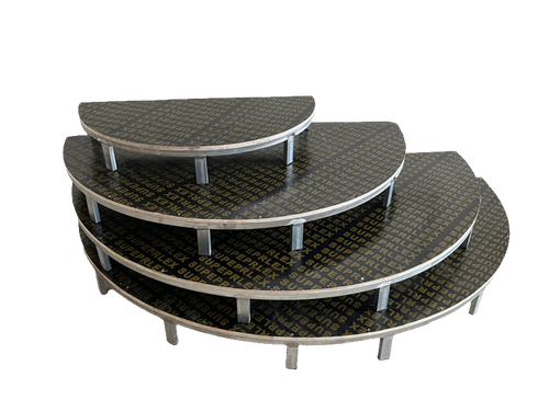 定制室内小舞台半圆形折叠移动舞台酒店拼装表演舞台儿童口才演出