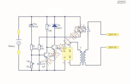 12v蓄电池自动充电电路