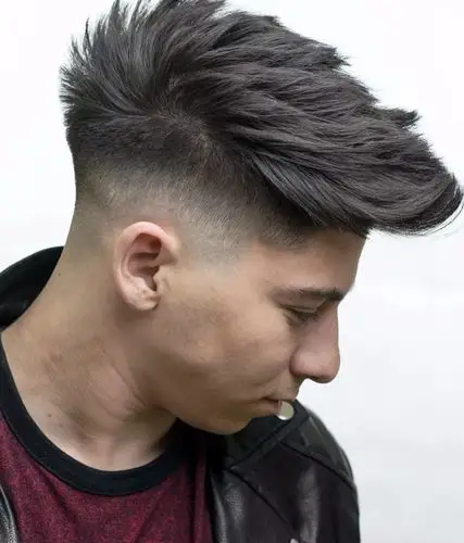 让头发竖起来稍微抹一点发蜡两侧剃短掀起刘海飞机头已经风靡型男圈当