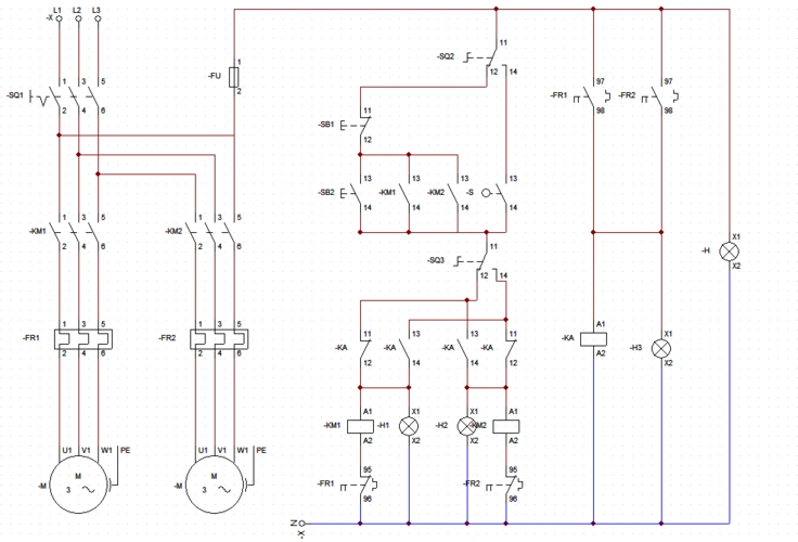 排污泵一备一用电路图