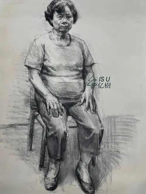 亿树导师140分范画素描全身像