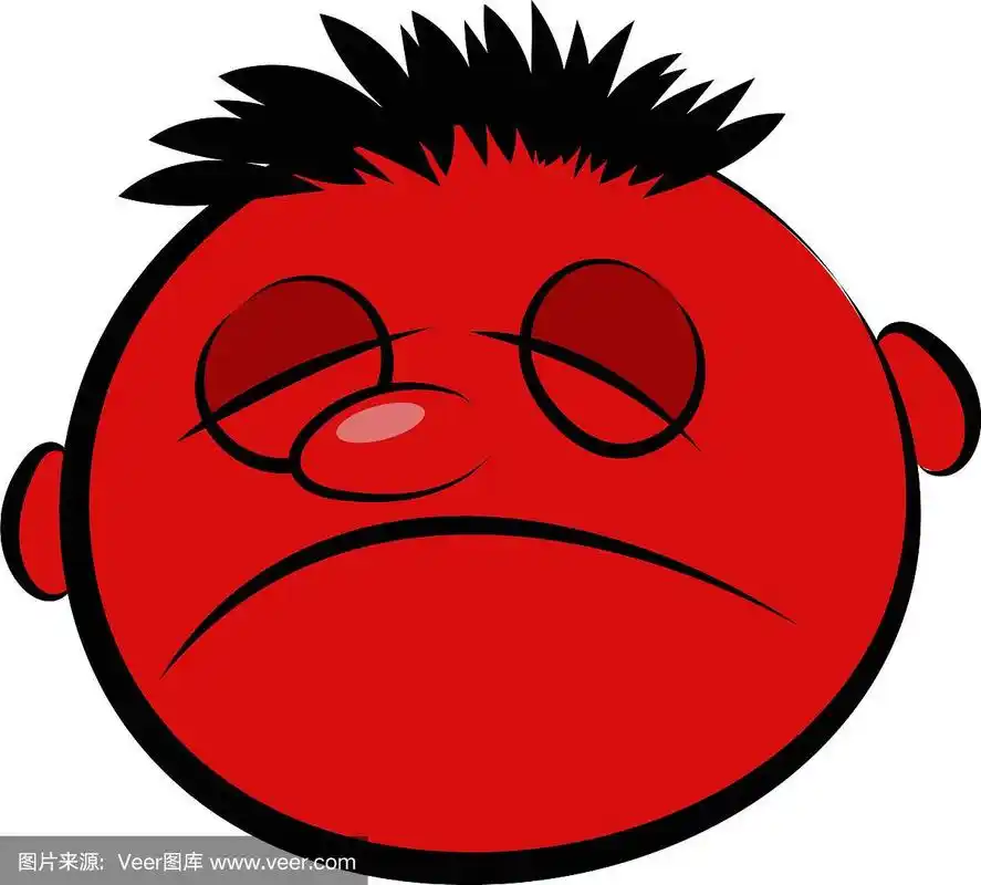 抽象的病人的红脸