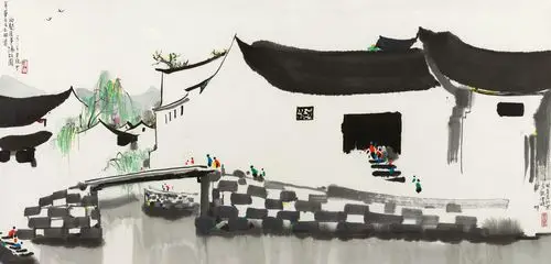 在祖国大江南北中寻找灵感,或是晚期的抽象水墨画创作,吴冠中皆蕴藉