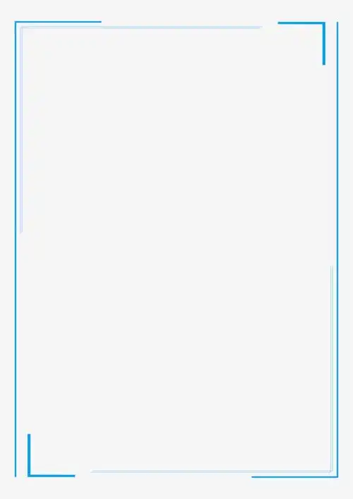 蓝色简约线条边框素材