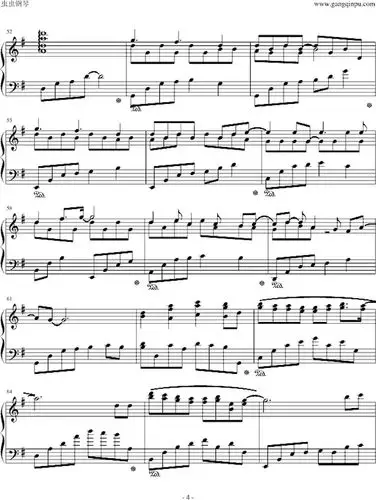 失落沙洲 抒情版钢琴谱-环球钢琴网