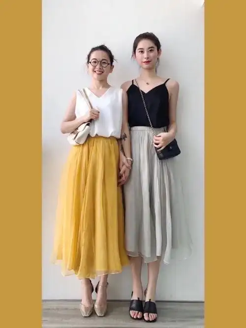 170和160的闺蜜穿搭06简约穿搭