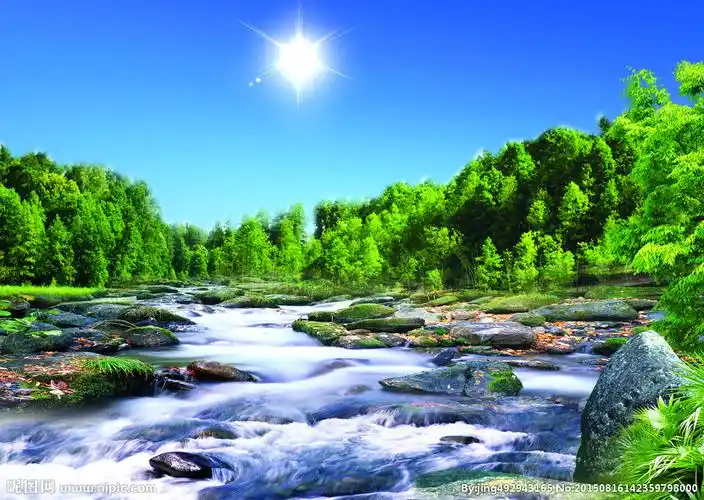 山水画风景设计图__自然风光_自然景观_设计图库_昵图网nipic.com