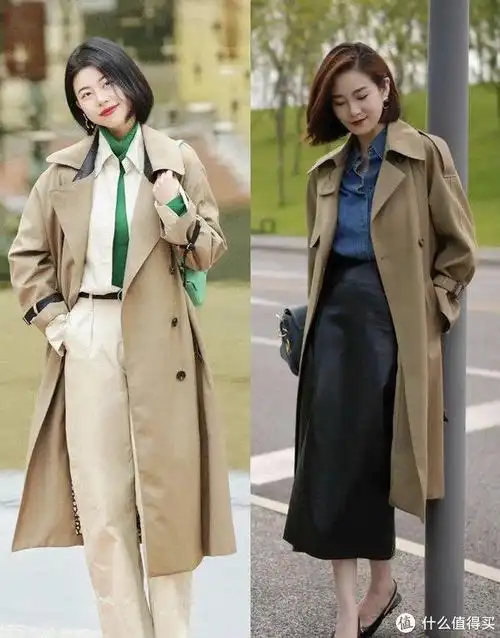 春天就该穿风衣可甜可咸风格多变照着穿时髦又高级