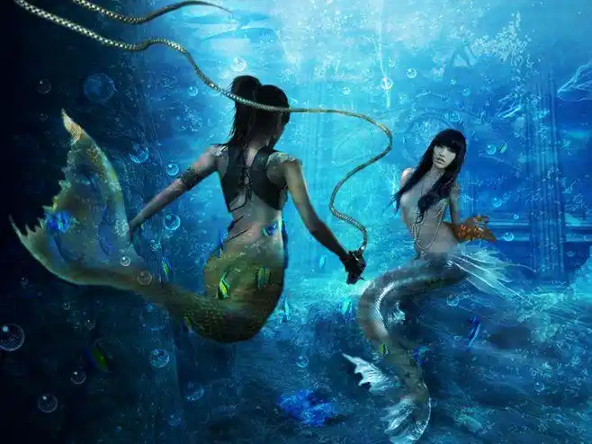 插画/漫画 美女蛇妖精 美人鱼女神 游戏女神传说