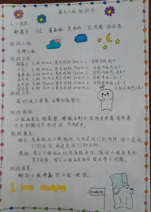 2018级自尊五班学习小组挑战赛