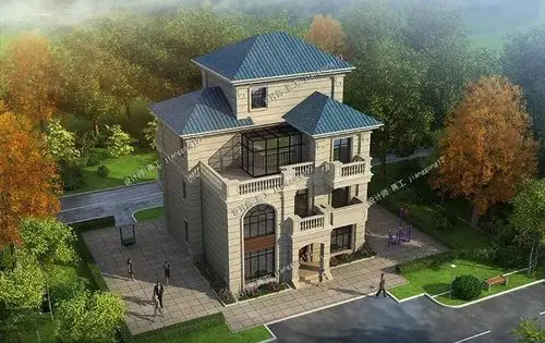 三层半复式豪华农村别墅120平堂屋露台阳光房样样俱全