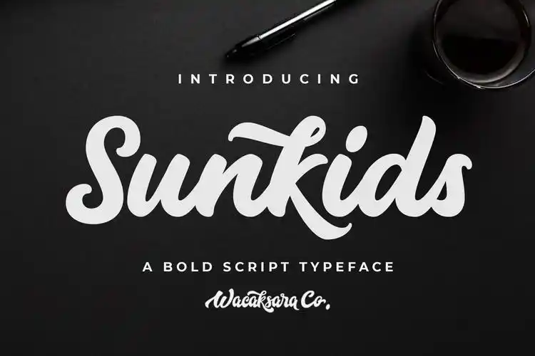 充满体育奥运精神英文粗体艺术字体下载 sunkids