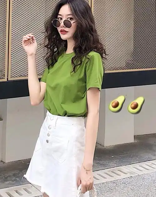 牛油果绿色穿搭"消热解暑",穿一个夏天都不腻,非常好看!