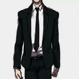 二次元 动漫 插图 男头 半身 西装