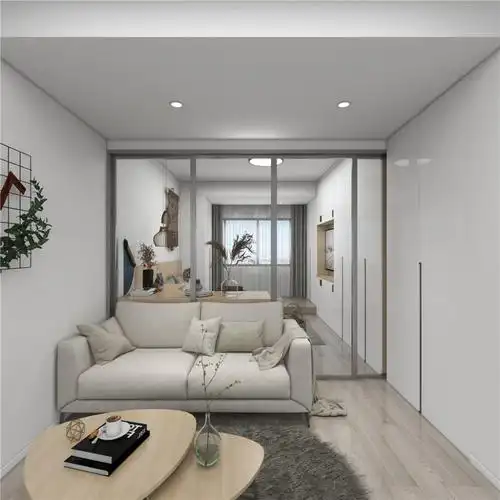 普陀区真光新村38现代简约一室一厅客厅装修效果图