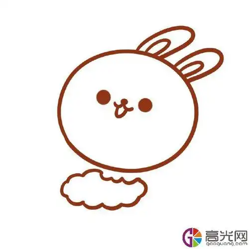 工具:铅笔,彩笔,画纸画画教程:1,画玉兔还是很简单的,如果想把玉兔画