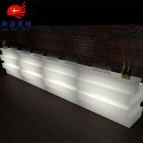 发光吧台 led直角酒吧吧台 高吧桌 大厅前台活动家具