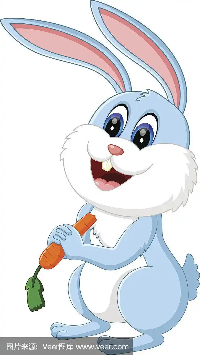 可爱的卡通兔子