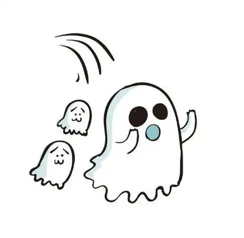 万圣节可爱幽灵简笔画图片