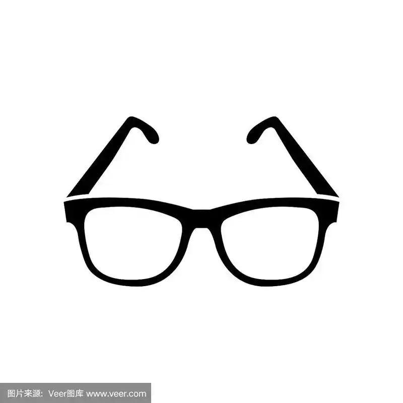 眼镜图标,标志孤立在白色背景