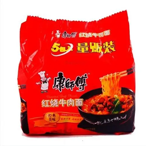 康师傅新珍品红烧牛肉面104g*5包/袋