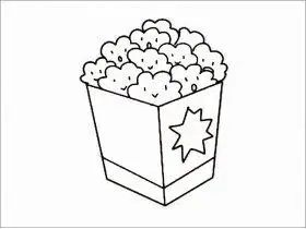 爆米花简笔画
