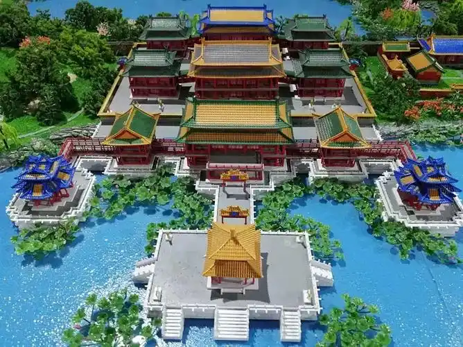 圆明园盛时全景模型展开放啦来欣赏鼎盛时期的万园之园