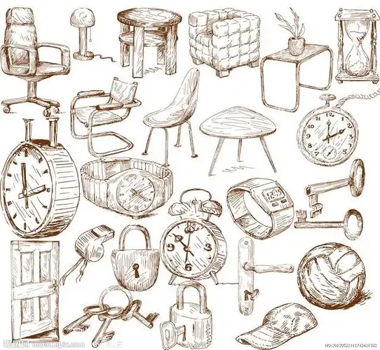 手绘物品源文件