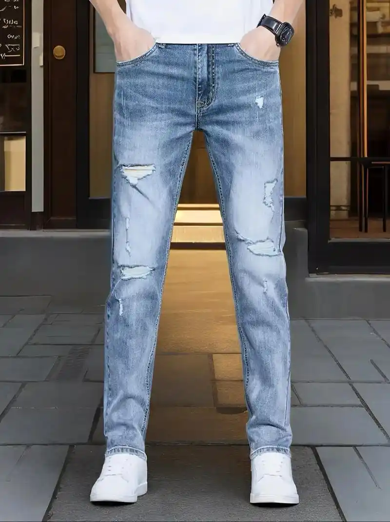 男士直筒牛仔裤!时尚都市风格,高档质感,搭配弹力面料,舒适自由!