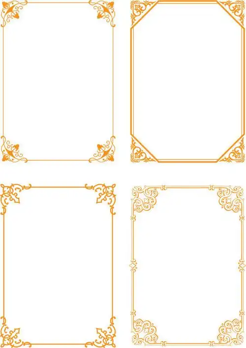 欧式花纹边框素材图片