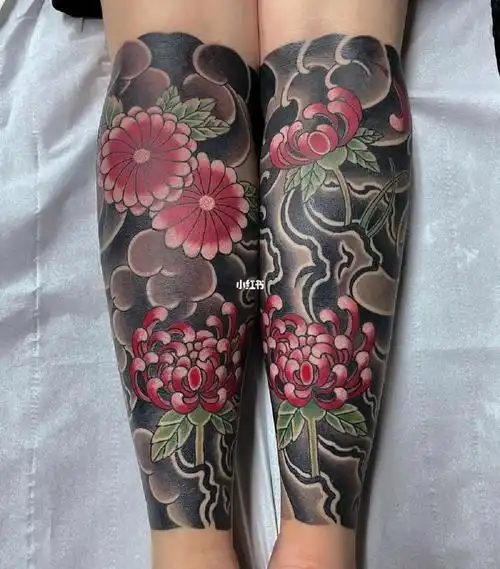 纹身  #传统纹身  #长沙纹身  #菊花纹身  #花腿  #日式老传统纹身